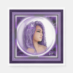 Paarse Moon Child Napkins Servet