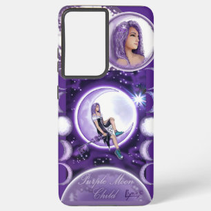 Paarse Moon Child Samsung Galaxy Hoesje