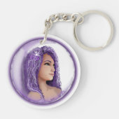 Paarse Moon Child Sleutelhanger (Achterkant)