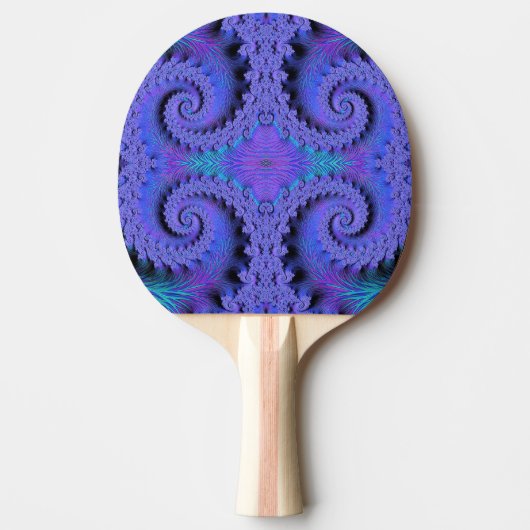 ~ PAARSE MOON ~ Origineel Fractal ~ Tafeltennisbatje (Voorkant)
