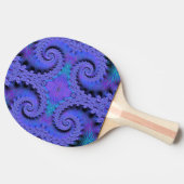 ~ PAARSE MOON ~ Origineel Fractal ~ Tafeltennisbatje (Zijkant)