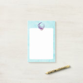 Paarse Moon Post-it® Notes (Op bureau)