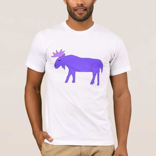 Paarse Moose apparel T-shirt (Voorkant)