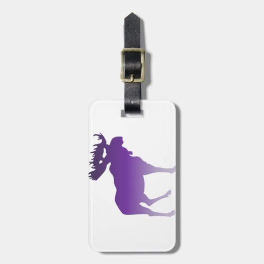 Paarse Moose Bagagelabel (Voorkant verticaal)