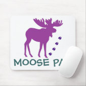 Paarse MOOSE Pad Muismat (Met muis)
