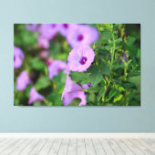 Paarse Morning Glory Canvas Afdruk (Insitu (Houten vloer))