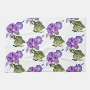 Paarse morning Glory Theedoek