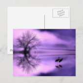 Paarse Morning Post Card Briefkaart (Voorkant / Achterkant)