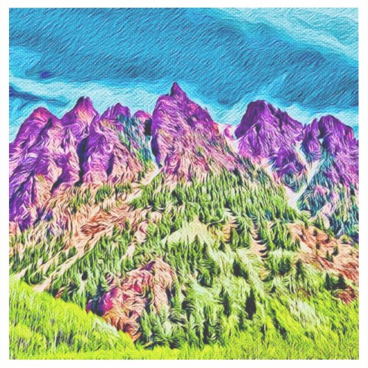 Paarse Mountain Majesties Vinyl Sticker (Voorkant)