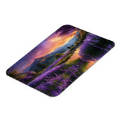 Paarse Mountain Valley Sunrise Magneet (Linkerzijde)