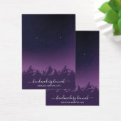 Paarse Mountains Skyline Handmade Earring Display Visitekaartje (Bureau)