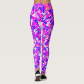 Paarse mozaïek leggings (Achterkant)