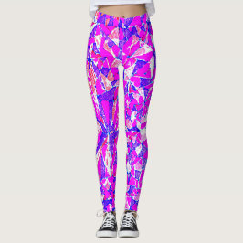 Paarse mozaïek leggings