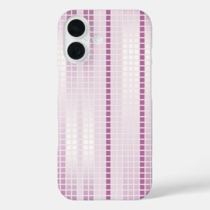Paarse mozaïek Tegels iPhone 16 Hoesje