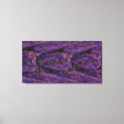 Paarse mozaïek vortexes canvas afdruk (Voorkant)