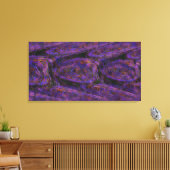 Paarse mozaïek vortexes canvas afdruk (Insitu (Woonkamer))