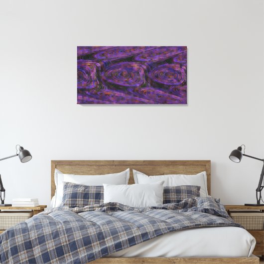 Paarse mozaïek vortexes canvas afdruk (Insitu (Slaapkamer))