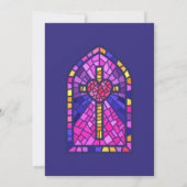 Paarse mozaïekkaars Doop Kaart (Achterkant)