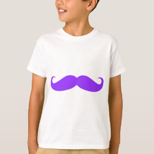 Paarse Mustache Stache T-shirt