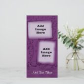 Paarse muziek aangepaste fotokaarten (Staand voorkant)