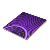 Paarse muziekluidspreker en geluidsgolven tegeltje (Zijkant)