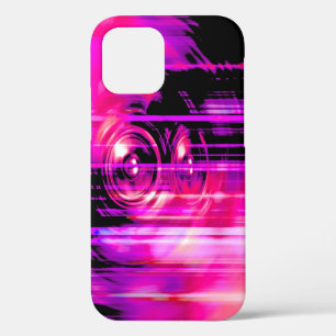 Paarse muziekluidsprekers Hoesje-Mate iPhone draag 12 Hoesje