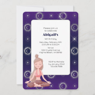 Paarse mystieke zon en moonmedaille kaart