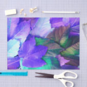 Paarse N Blauwgroen bladeren Tissuepapier (Craft)