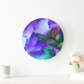 Paarse N Blauwgroen groene lederen wandklok *perso Grote Klok (Huis)