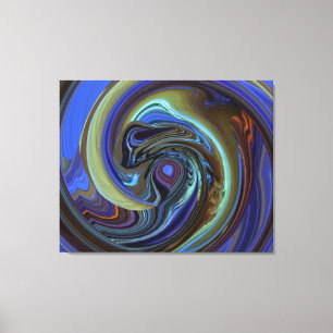 Paarse N Gold Dream Catcher Abstract Canvas Afdruk