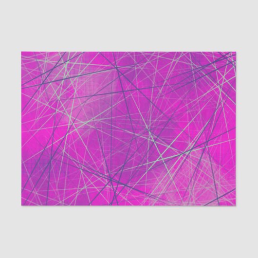 Paarse n roze Abstracte netwerklijnen Tissuepapier (Voorkant)
