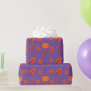 Paarse Naadloze Verpakkingspapier: Gezellige Pompo Cadeaupapier