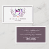 Paarse naaimachine Mode stylist Visitekaartje (Voorkant / Achterkant)