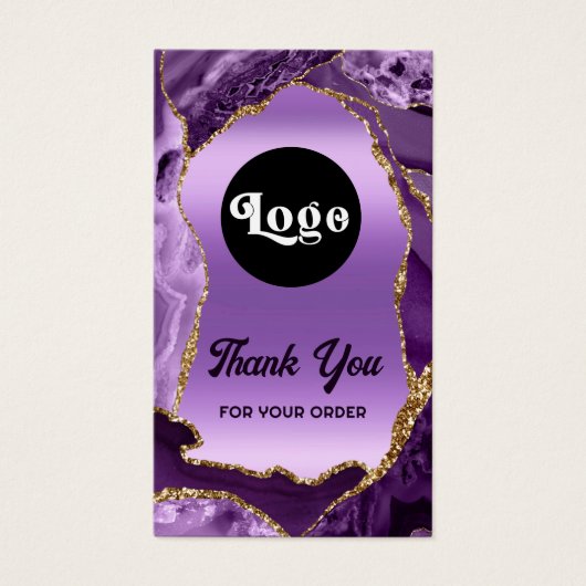 Paarse naald voor de folie visitekaartje (Voorkant)