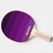 Paarse naam Black Ping Pong Paddle Tafeltennisbatje (Zijkant)