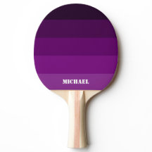 Paarse naam Black Ping Pong Paddle