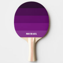 Paarse naam Black Ping Pong Paddle