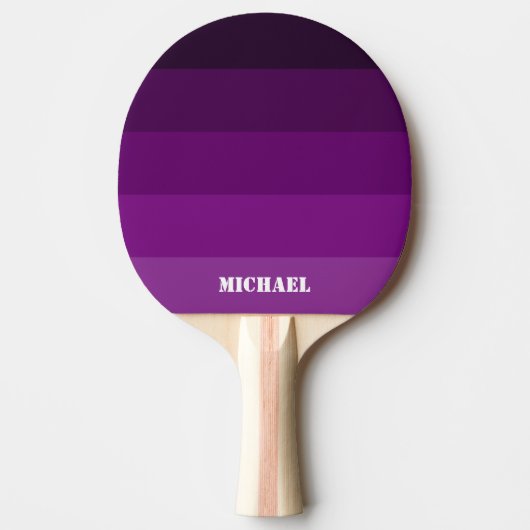 Paarse naam Black Ping Pong Paddle Tafeltennisbatje (Voorkant)