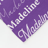 Paarse naamcollage Fleece Deken (Hoek)