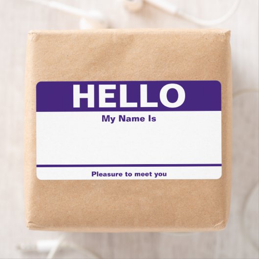 Paarse-naamtag - Etiket (Insitu)