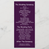 paarse nachtlichten bruiloft programma grillige ka (Achterkant)