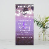 paarse nachtlichten bruiloft programma grillige ka (Staand voorkant)