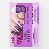 Paarse Nagelsalon, Make-upkunstenaar, Salon Spandoek (Verticaal)