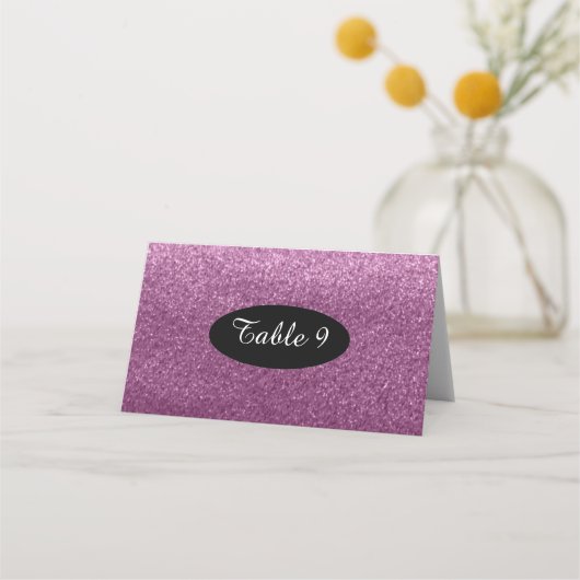 Paarse namaak glitters tafelstoelnummers (Voorkant)