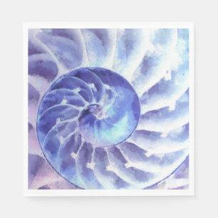 Paarse Nautilus Art Servet