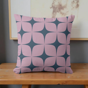 Paarse Navy Blue Mid Century Modern Kussen