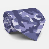 Paarse Navy Camouflage Stropdas (Opgerold)