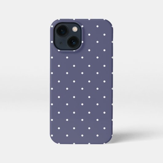 Paarse Navy en witte Polka Dots Telefoon Cases iPhone Hoesje (Achterkant)