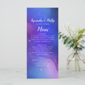 Paarse Nebula Celestial Art buitenruimtetracewedde Menu (Staand voorkant)