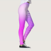 Paarse Neon Glitter Sparkly Drips Party Leggings (Rechts)